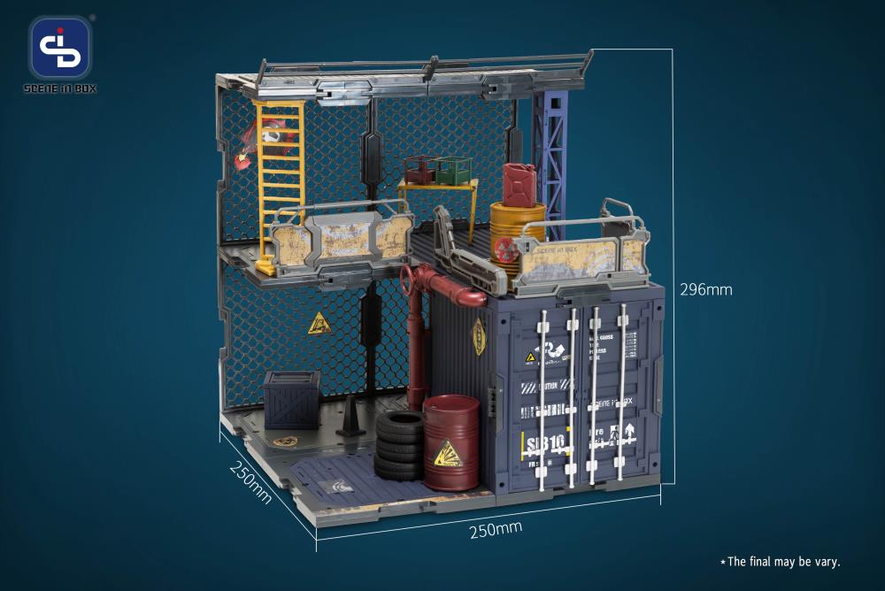 All parts of the SIB system are interchangeable, allowing you to freely customize, modify, or create multiple scenes. Each set is compatible with 1/24 and 1/18 scale action figures, or 2.5 to 3.75-inch figures; you can also modify to any other scales or sizes. When completed, the diorama is in 3D, so not only can it face 1 side, it can also display the figures from any angle.