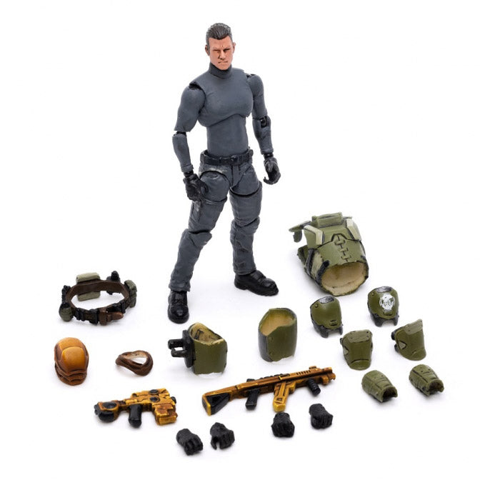 Joy Toy Dark Source Iron Wrecker 08 Heavy Airborne Mecha (Rain Forest Operations Type) 1/25 Scale Action Figure JT2214. JoyToy military vehicle series continues with the Iron Wrecker 08 Heavy Airborne Mecha (Rain Forest Operations Type) and pilot figure!