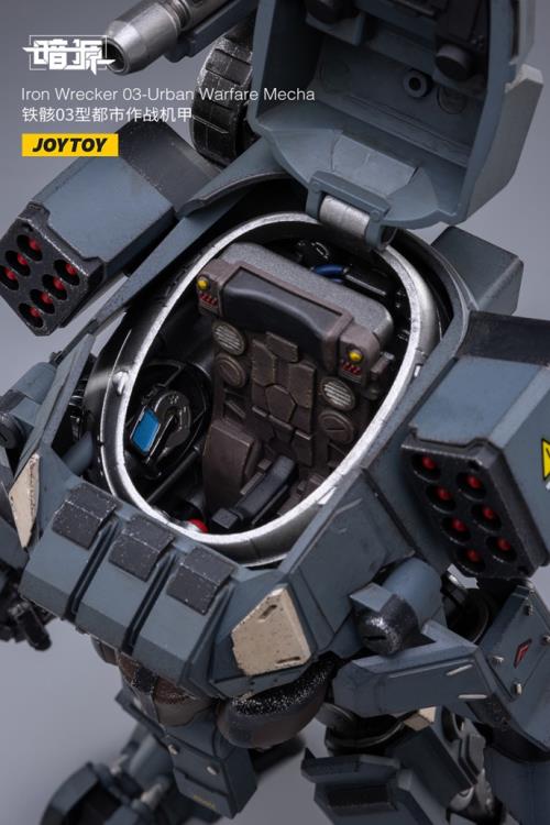 Joy Toy military vehicle series continues with the Iron Wrecker 03 Urban Warfare Mecha and pilot figure! JoyToy, each 1/25 scale articulated military mech and pilot features intricate details on a small scale and comes with equally-sized weapons and accessories.