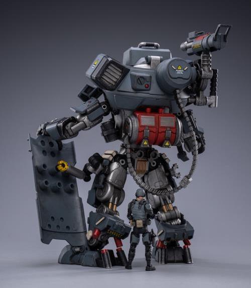 Joy Toy military vehicle series continues with the Iron Wrecker 03 Urban Warfare Mecha and pilot figure! JoyToy, each 1/25 scale articulated military mech and pilot features intricate details on a small scale and comes with equally-sized weapons and accessories.