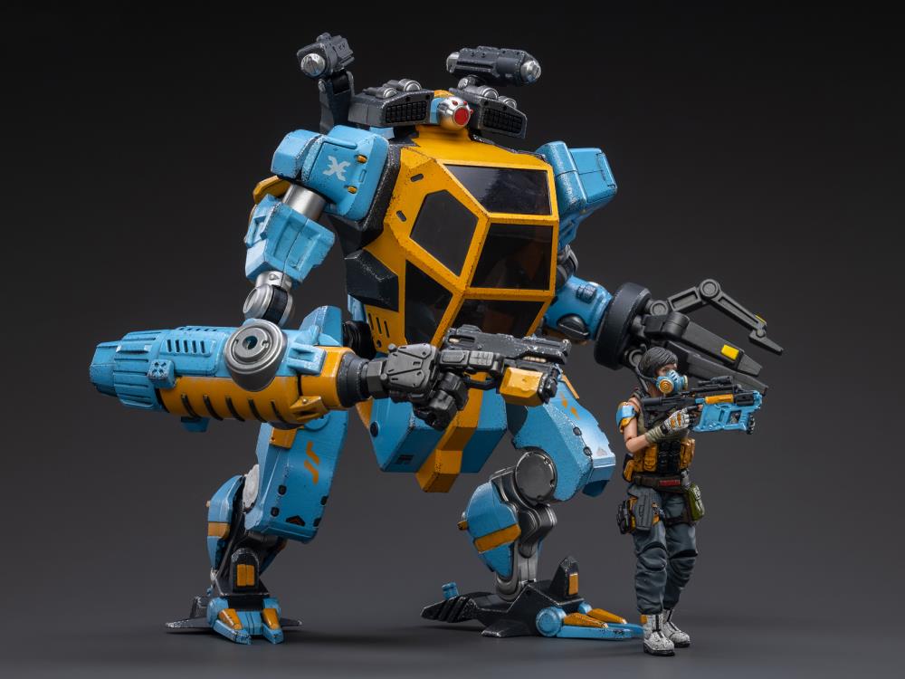 Joy Toy military vehicle series continues with the North 04 Armed Attack Mecha and pilot figure! JoyToy, each 1/18 scale articulated military mech and pilot features intricate details on a small scale and comes with equally-sized weapons and accessories.