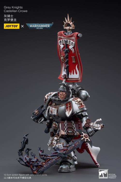 Bring in the Joy Toy Grey Knights Brotherhood Terminator Squad to come help out your Warhammer 40K collection. The JoyToy Grey Knights Brotherhood Terminator Squad Team Member is a powerful addition to any lineup and comes from Joy Toy. As part of the elite Space Marine Chapter, these knights are a truly formidable presence in any fight against daemonic entities.
