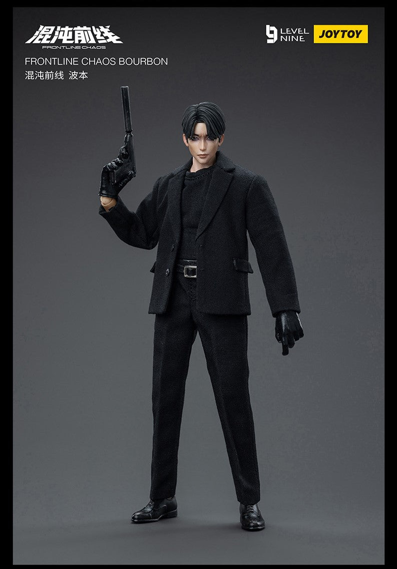 Joy Toy Frontline Chaos figure series continues in 1/12 Scale. Dressed in real cloth and stylish clothing, JoyToy Bourbon figure is ready to run into battle with her weapon combos.