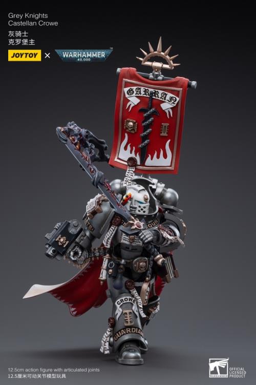 Bring in the Joy Toy Grey Knights Brotherhood Terminator Squad to come help out your Warhammer 40K collection. The JoyToy Grey Knights Brotherhood Terminator Squad Team Member is a powerful addition to any lineup and comes from Joy Toy. As part of the elite Space Marine Chapter, these knights are a truly formidable presence in any fight against daemonic entities.