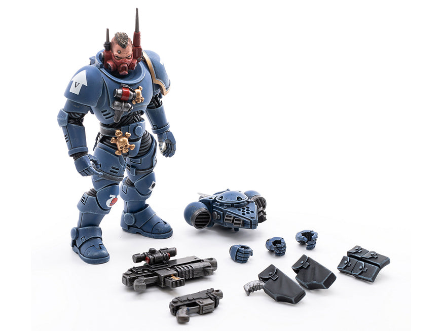 Joy Toy brings the Infiltrators to life with this set of Warhammer 40K Ultramarines Infiltrators. The JoyToy Ultramarines are the most elite of the Space Marine Chapters in the Imperium of Man. Recreate the most important battles with this set of highly disciplined and courageous warriors.