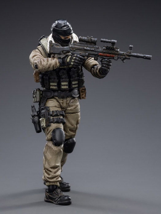 Joy Toy Freedom Militia figures are incredibly detailed in 1/18 scale. JoyToy figure is highly articulated and includes weapon accessories as well as several pieces of removable gear.