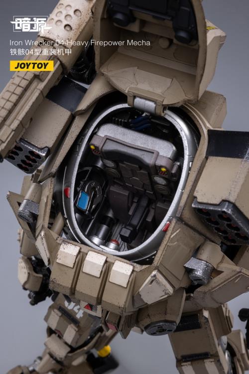 Joy Toy military vehicle series continues with the Iron Wrecker 04 Heavy Firepower Mecha and pilot figure! JoyToy, each 1/25 scale articulated military mech and pilot features intricate details on a small scale and comes with equally-sized weapons and accessories.
