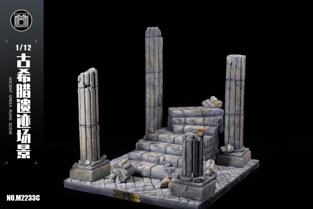 Give your figures a new display base M2233C to be displayed on with this 1/12 scale figure display base from MMMToys. The base and pillars feature an Ancient Greek inspired design with elements of nature to provide a unique display base for your 1/12 figures!
