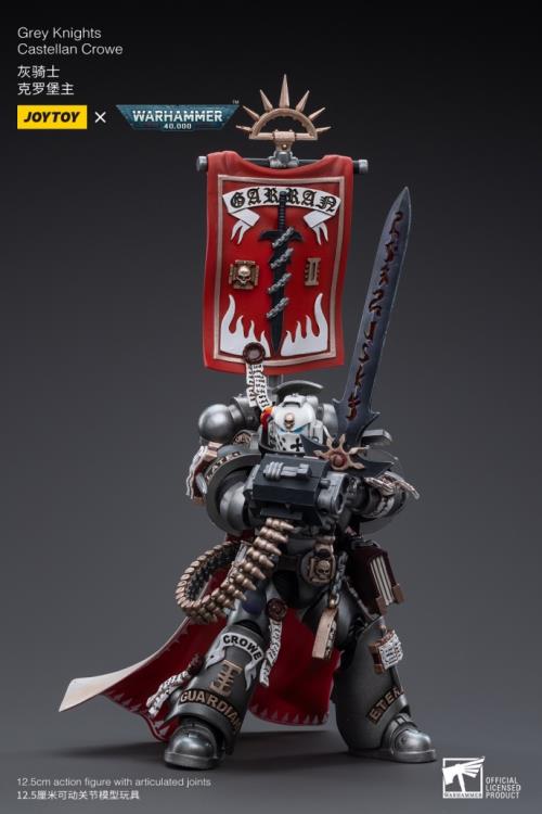 Bring in the Joy Toy Grey Knights Brotherhood Terminator Squad to come help out your Warhammer 40K collection. The JoyToy Grey Knights Brotherhood Terminator Squad Team Member is a powerful addition to any lineup and comes from Joy Toy. As part of the elite Space Marine Chapter, these knights are a truly formidable presence in any fight against daemonic entities.