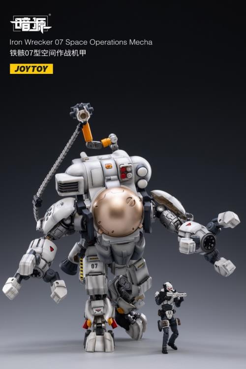 Joy Toy Dark Source Iron Wrecker 07 Space Operations Mecha 1/25 Scale Action Figure JT2207. JoyToy military vehicle series continues with the Iron Wrecker 07 Space Operations Mecha and pilot figure!