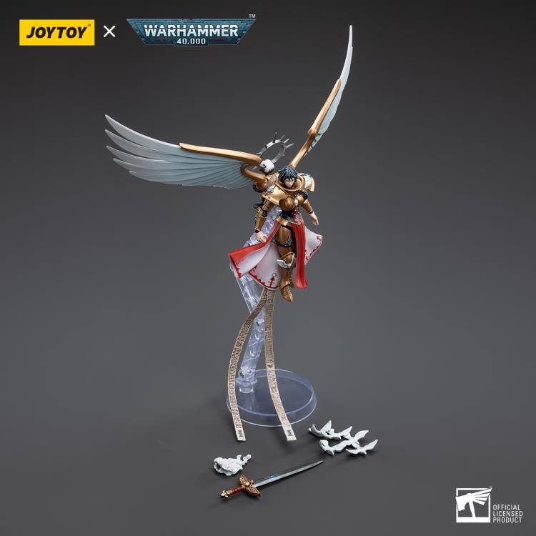 Saint Clestine, a being of incredible psychic power and faith, bolsters the strength and courage of the faithful with her very presence on the battlefield. The Sisters of Battle would willingly follow her to the centre of the Eye of Terror. The evil cower in fear before her. From Joy Toy comes a faithfully recreated 1/18 scale figure of Saint Celestine the revered living saint from the Order of Our Martyred Lady. This figure stands just over 4 inches tall and includes a variety of accessories.