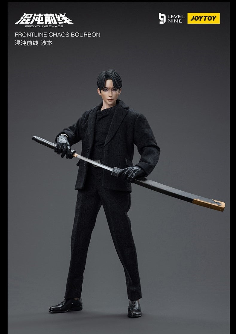 Joy Toy Frontline Chaos figure series continues in 1/12 Scale. Dressed in real cloth and stylish clothing, JoyToy Vermouth and Bourbon figure is ready to run into battle with her weapon combos.