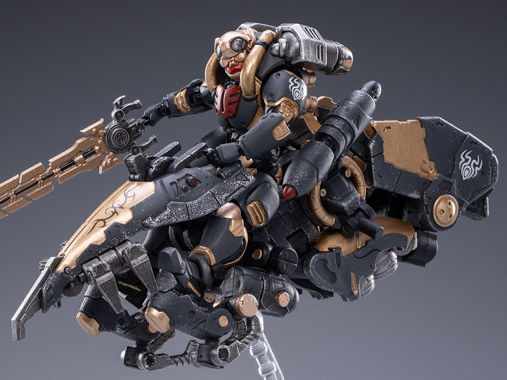 Joy Toy Battle for the Stars Saluk Flame Dragon Cavalry (Shadow) 1/18 Scale Set. Originally, JoyToy Flame Dragons inhabited a planet abound with active volcanos. The severe natural environment there forced Flame Dragons to evolve scales that are nearly unbreakable and fireproof.