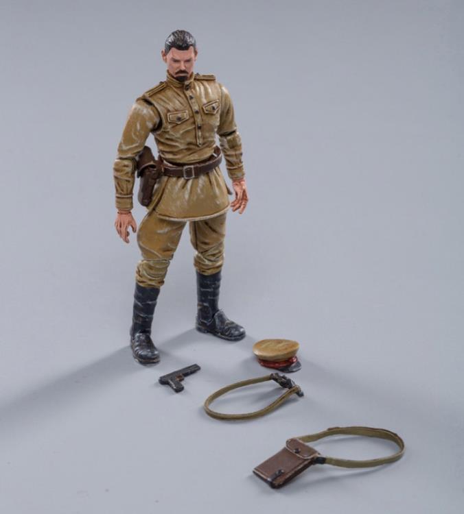 From Joy Toy, this WWII Soviet Officer figure is incredibly detailed in 1/18 scale. JoyToy figure is highly articulated and includes weapon accessories as well as several pieces of removable gear.