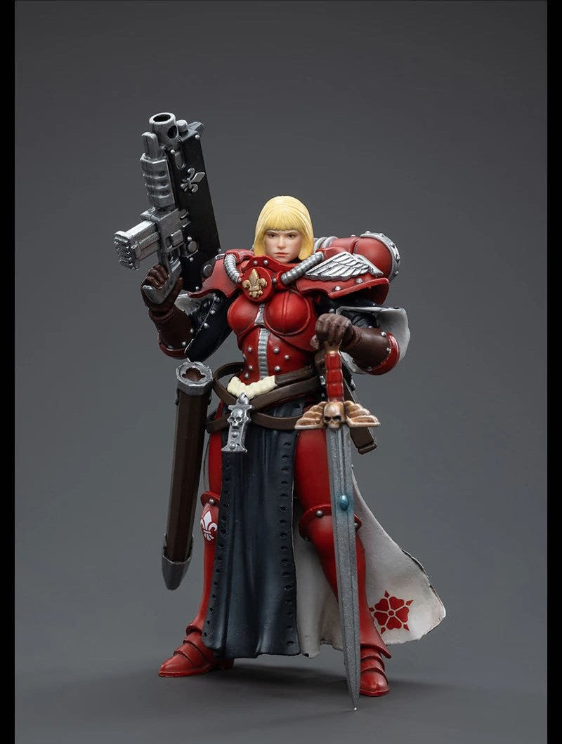 Joy Toy brings the Adepta Sororitas, also known as the Sisters of Battle, from Warhammer 40k to life with this new series of 1/18 scale figures! An all-female subdivision of the Ecclesiarchy religious organization, these warriors serve as the organization's fighting arm and mercilessly root out corruption. Each figure typically includes interchangeable hands and weapon accessories and stands between 4" and 6" tall.