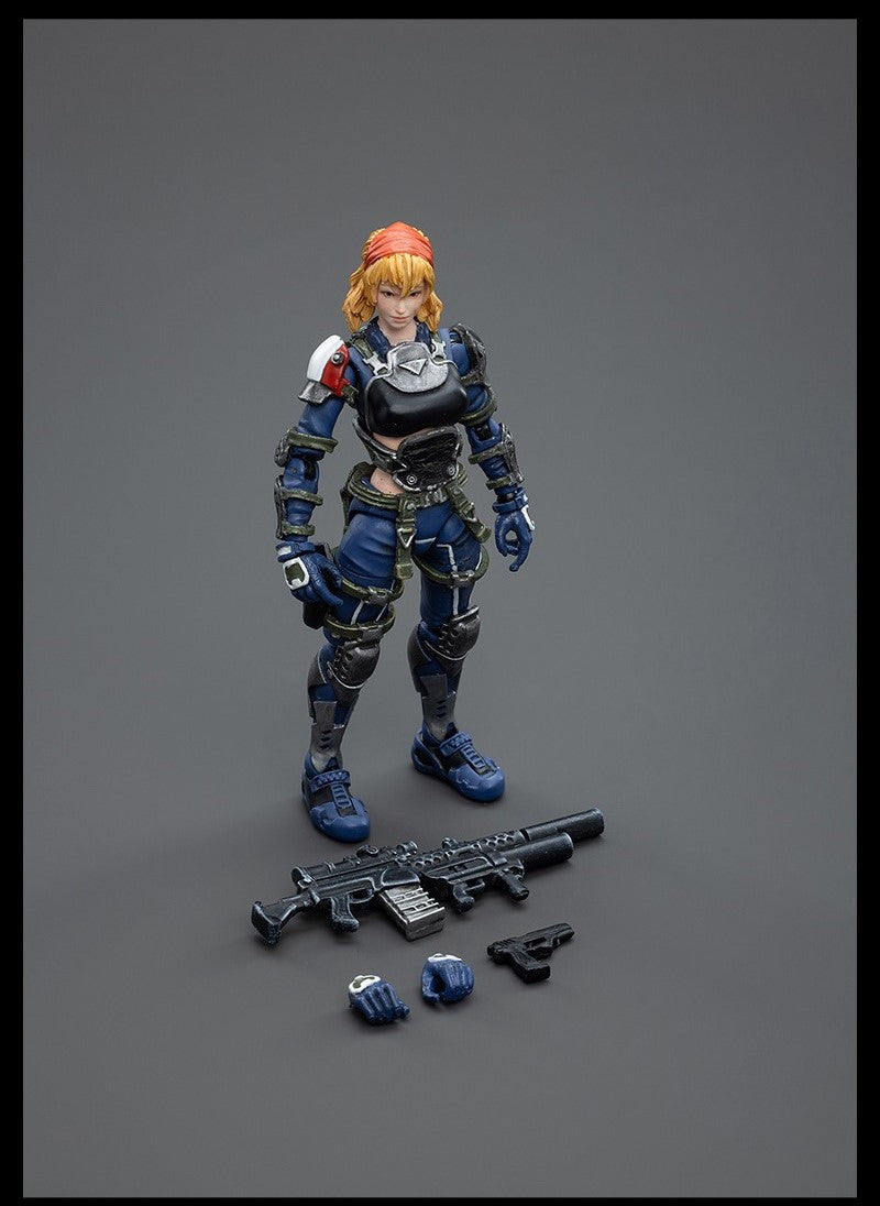 Joy Toy brings to the table a new series of figures, inspired after the tabletop wargame published by Corvus Belli. This highly detailed 1/18 scale figure stands just over 4 inches tall and comes equipped with an arsenal of interchangeable parts and weapons. Add the Arianda Equipe Mirage-5 Lieutenant Margot Berthier and Sergent Duroc figure, along with other separately sold Infinity figures by Joy Toy, to your collection and build up your army for battle!