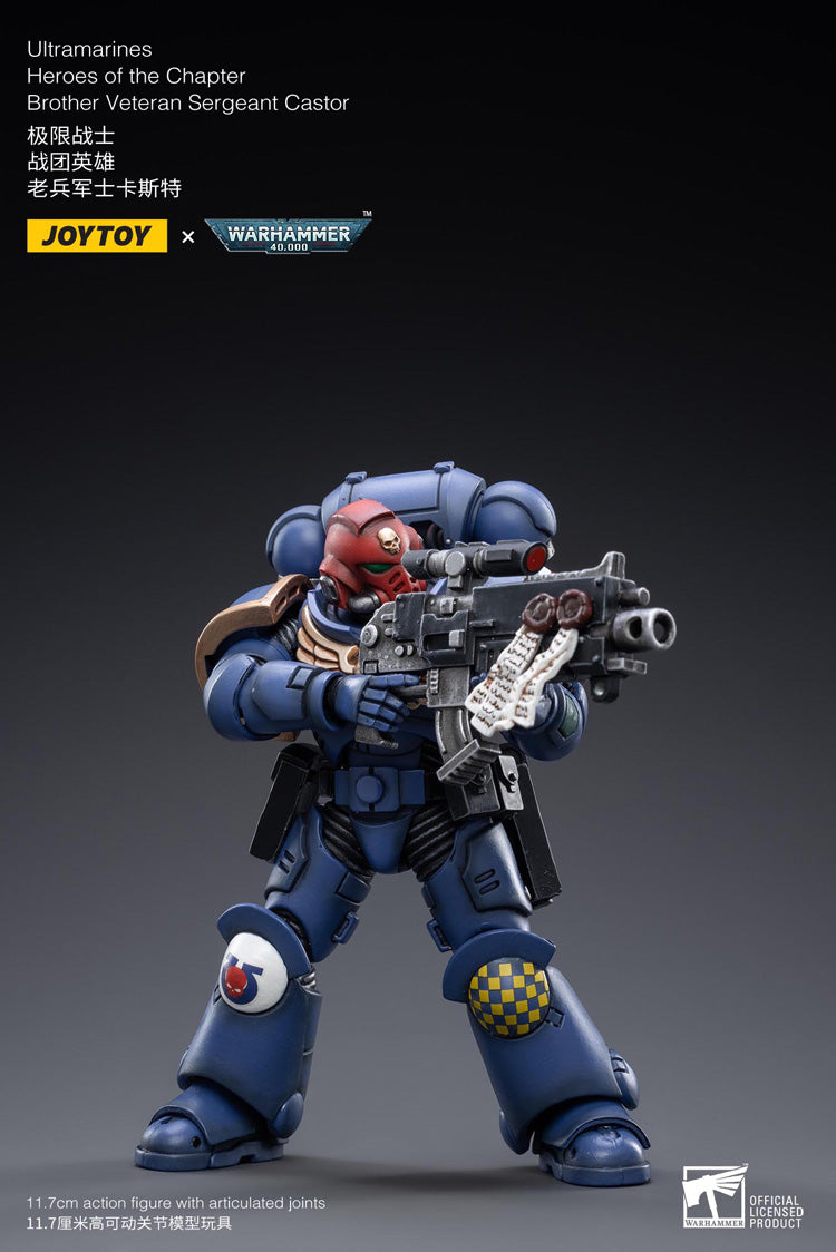 The most elite of the Space Marine Chapters in the Imperium of Man, Joy Toy brings the Ultramarines from Warhammer 40k to life with this new series of 1/18 scale figures. Each JoyToy figure includes interchangeable hands and weapon accessories and stands between 4″ and 6″ tall.