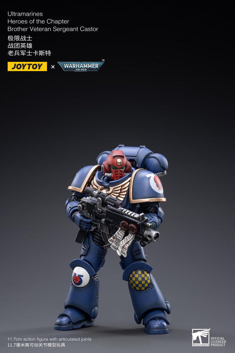 The most elite of the Space Marine Chapters in the Imperium of Man, Joy Toy brings the Ultramarines from Warhammer 40k to life with this new series of 1/18 scale figures. Each JoyToy figure includes interchangeable hands and weapon accessories and stands between 4″ and 6″ tall.