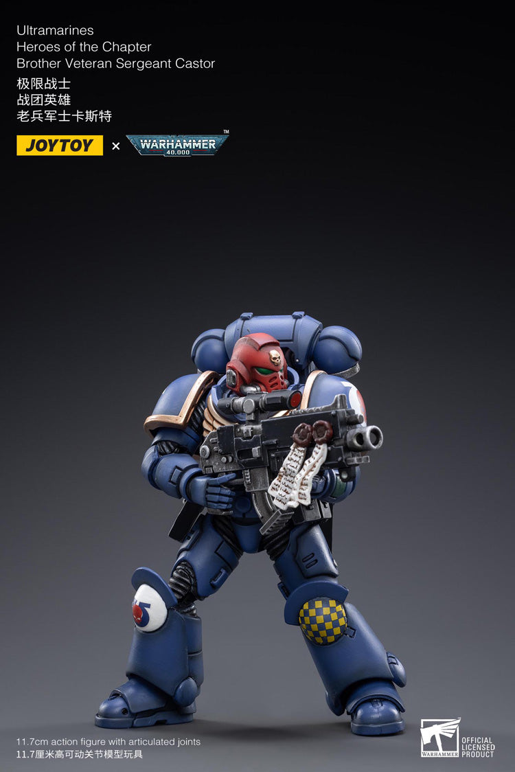 The most elite of the Space Marine Chapters in the Imperium of Man, Joy Toy brings the Ultramarines from Warhammer 40k to life with this new series of 1/18 scale figures. Each JoyToy figure includes interchangeable hands and weapon accessories and stands between 4″ and 6″ tall.