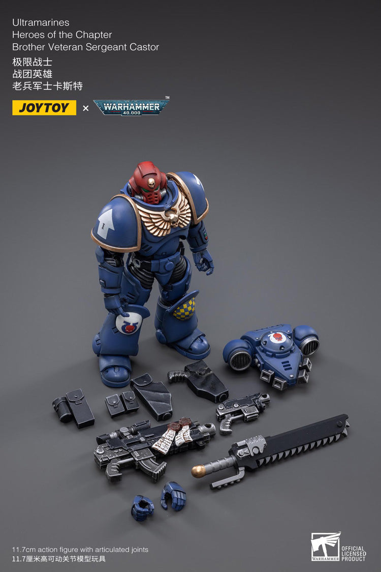 The most elite of the Space Marine Chapters in the Imperium of Man, Joy Toy brings the Ultramarines from Warhammer 40k to life with this new series of 1/18 scale figures. Each JoyToy figure includes interchangeable hands and weapon accessories and stands between 4″ and 6″ tall.
