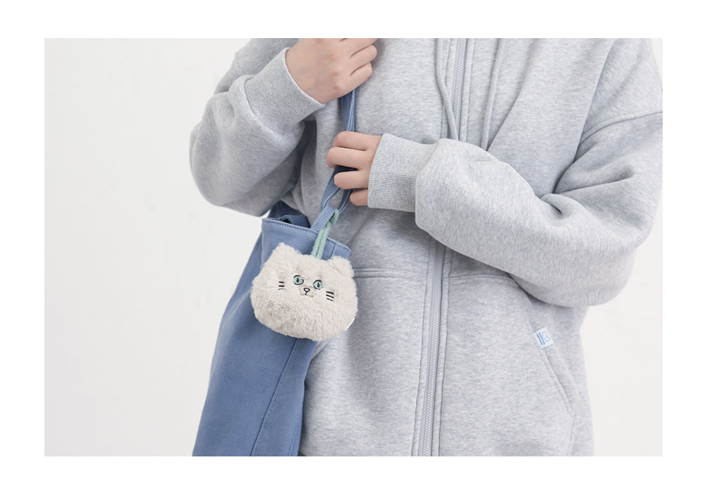 Cute Plush Cat Head Bag Accessory/ Bag Charm for school/ kids/ girls, suitable for travelling, going to school or casual hang out with friends.