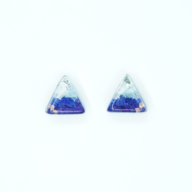 Fuji Mountain Handmade Pressed Flower Stud Earrings