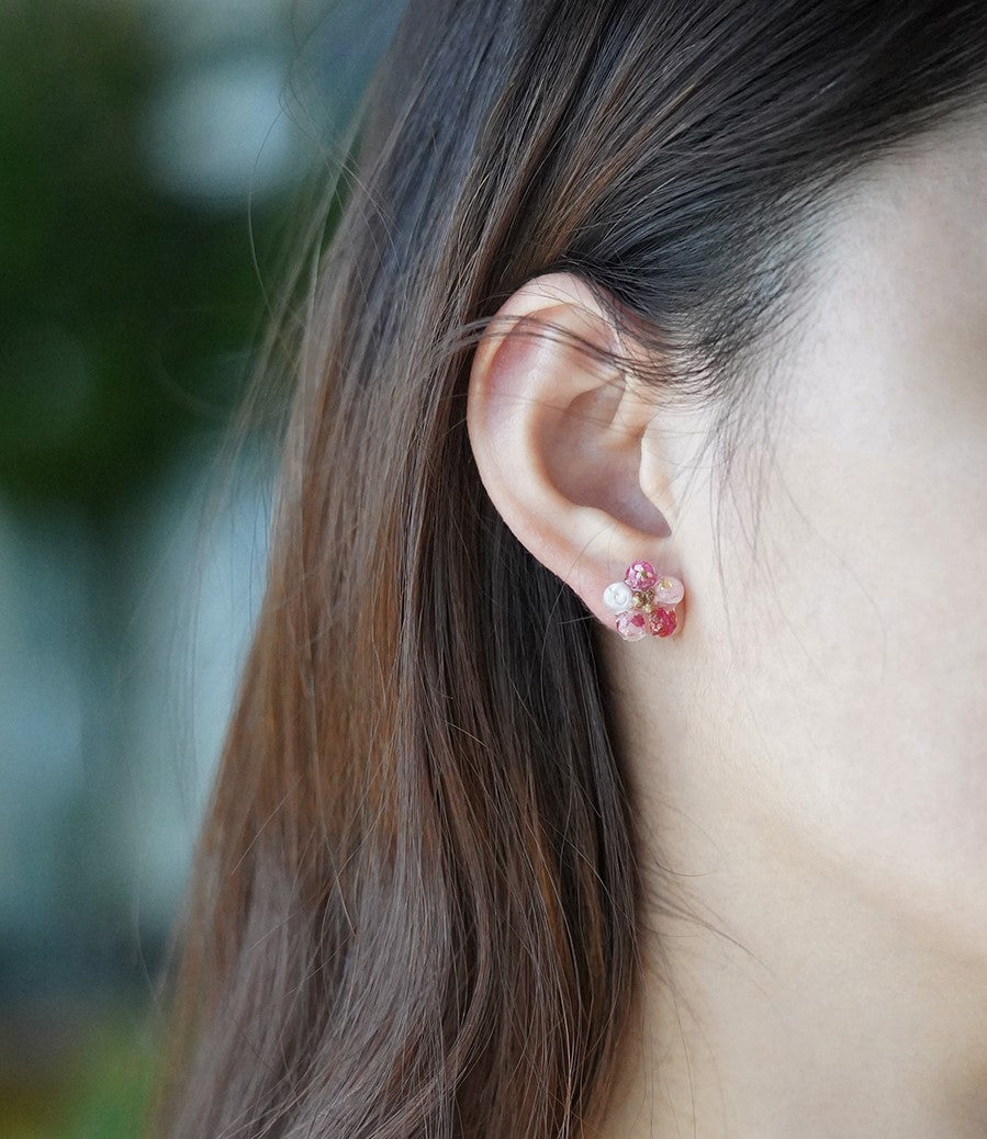 Colourful Summer Flower Handmade Stud Earrings