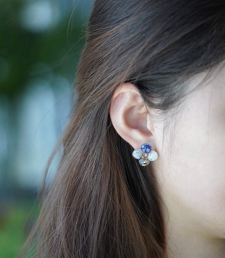Colourful Summer Flower Handmade Stud Earrings