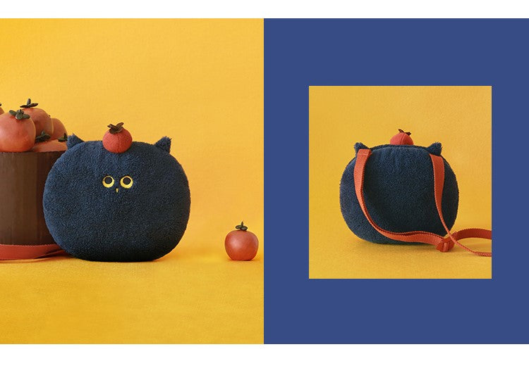 Casual Cute Plush Small Black Owl Cross Body Bag for school/ kids/ girls, suitable for travelling, going to school or casual hang out with friends.