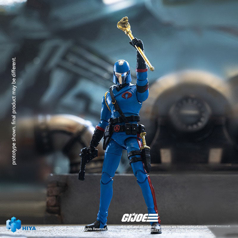 G.I. Joe Cobra Commander (Exquisite Mini) comes to life in 1/18 scale from Hiya Toys! This figure includes incredible articulation and detail for a figure of its scale.