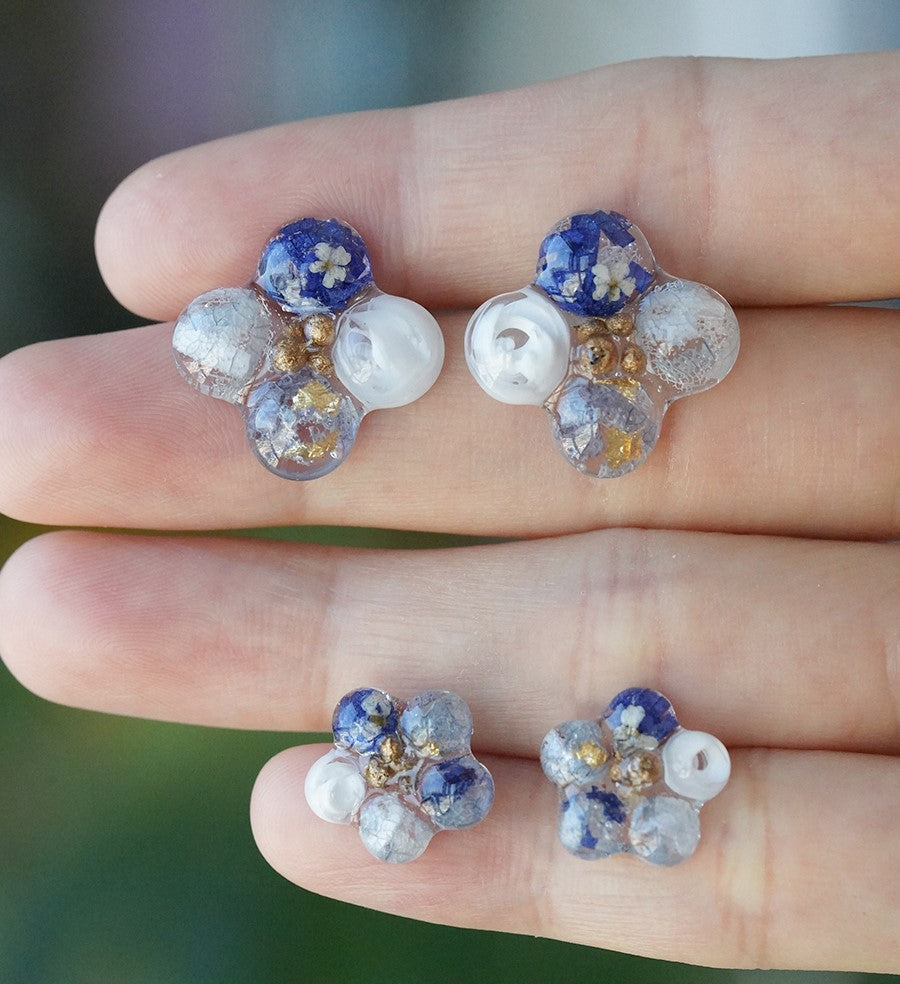 Colourful Summer Flower Handmade Stud Earrings
