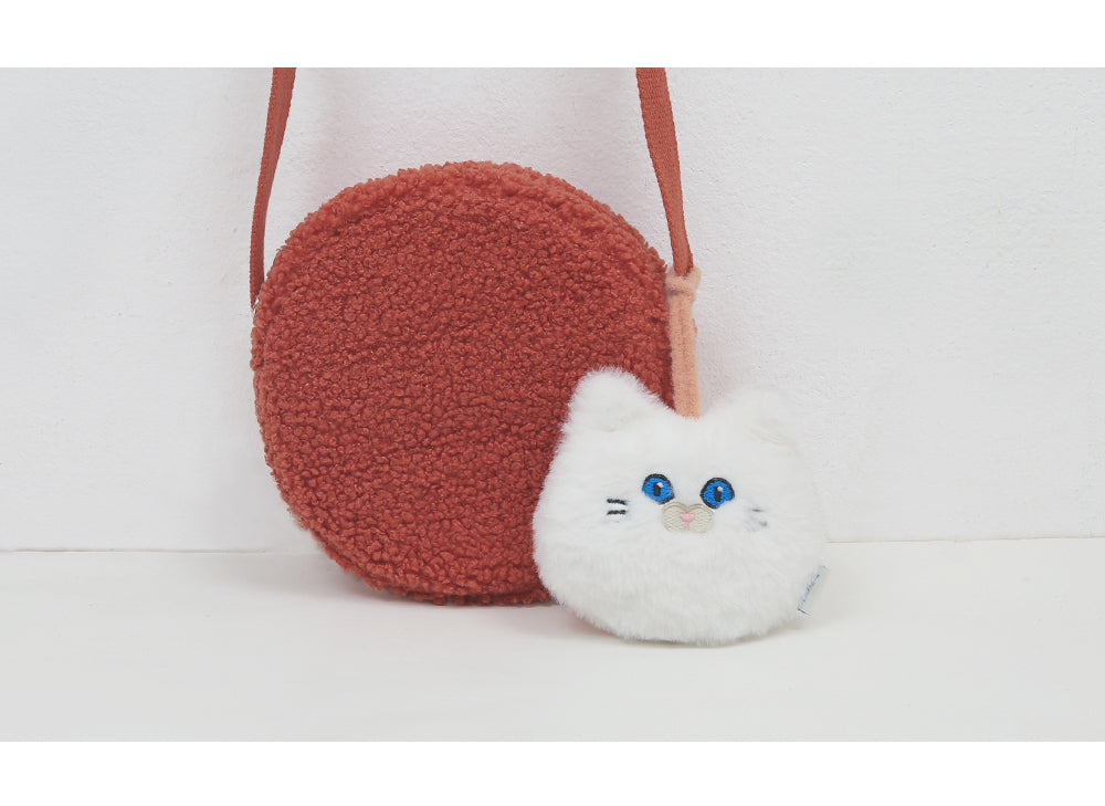 Cute Plush Cat Head Bag Accessory/ Bag Charm for school/ kids/ girls, suitable for travelling, going to school or casual hang out with friends.