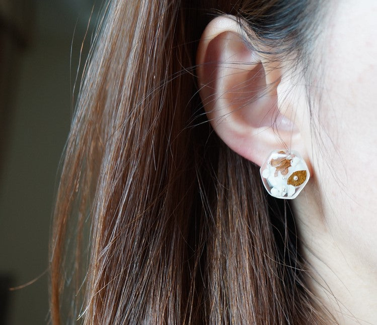 Four Seasons Handmade Pressed Flower Stud Earrings