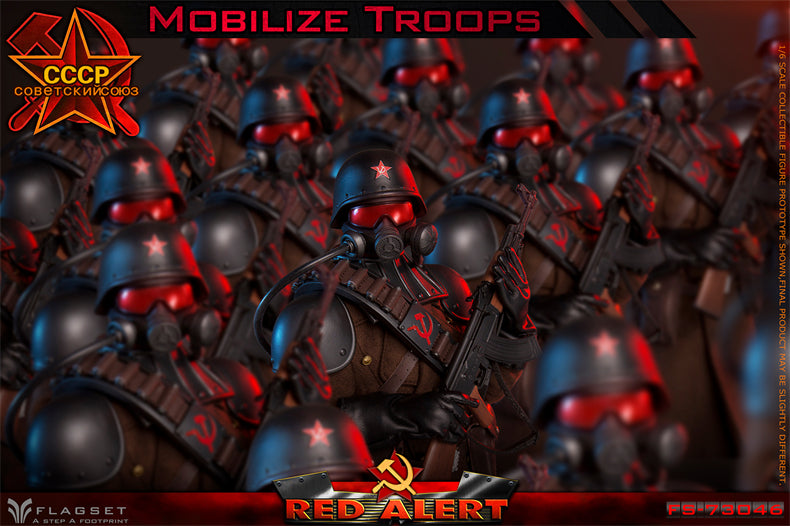 From Flagset, Red Alert 1/6 Scale Figure is highly detailed with amazing poseability. The 1/6 scale figure is dressed in a real fabric uniform and includes a wide selection of accessories.