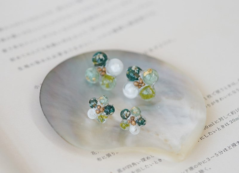 Colourful Summer Flower Handmade Stud Earrings