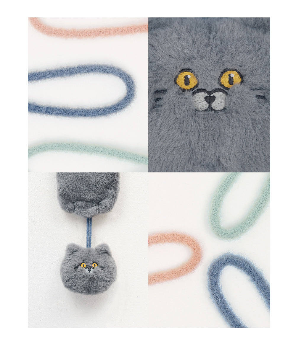 Cute Plush Cat Head Bag Accessory/ Bag Charm for school/ kids/ girls, suitable for travelling, going to school or casual hang out with friends.