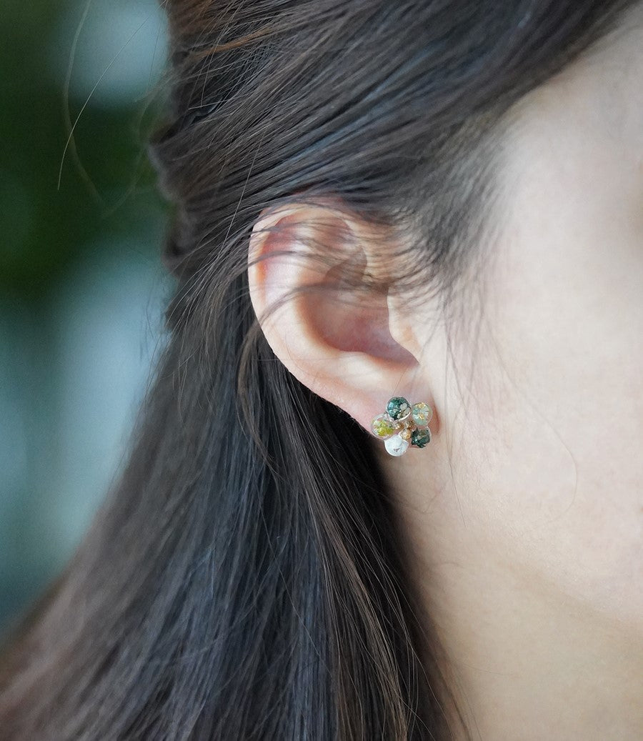 Colourful Summer Flower Handmade Stud Earrings