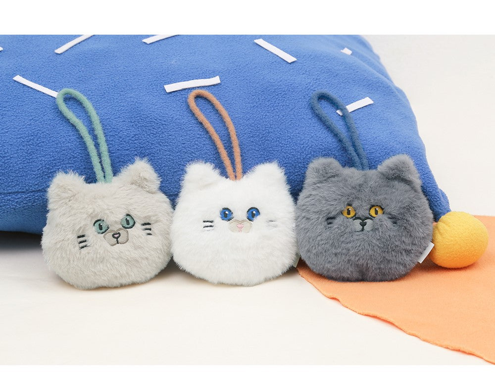 Cute Plush Cat Head Bag Accessory/ Bag Charm for school/ kids/ girls, suitable for travelling, going to school or casual hang out with friends.