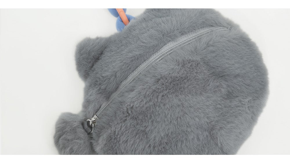 Cute Plush Cat Head Shaped Coin Purse/ Mini Bag