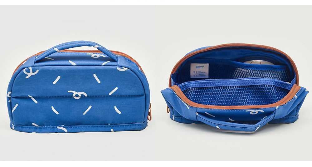 Cute Blue Cat Pencil Stationary Case/ Bag with Fluffy Cat Accessory for school/ kids/ girls, suitable for school or casual