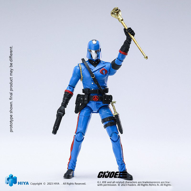 G.I. Joe Cobra Commander (Exquisite Mini) comes to life in 1/18 scale from Hiya Toys! This figure includes incredible articulation and detail for a figure of its scale.