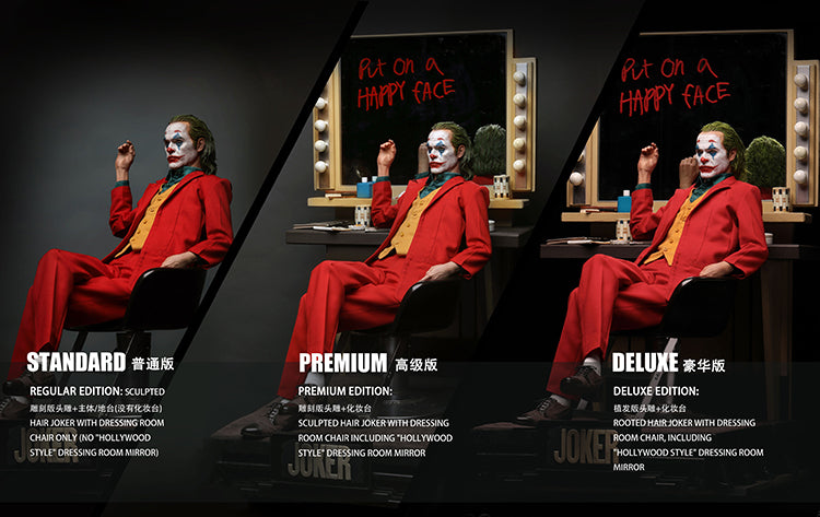 Queen Studios Dark Knight The Joker (Arthur Fleck) Joaquin Phoenix (2019) Regular 1/3 Scale Statue. The Regular Edition features a Joker head sculpt with full character likeness and sculpted hair.