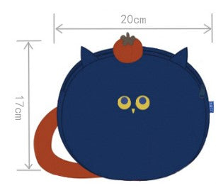Casual Cute Plush Small Black Owl Cross Body Bag for school/ kids/ girls, suitable for travelling, going to school or casual hang out with friends.