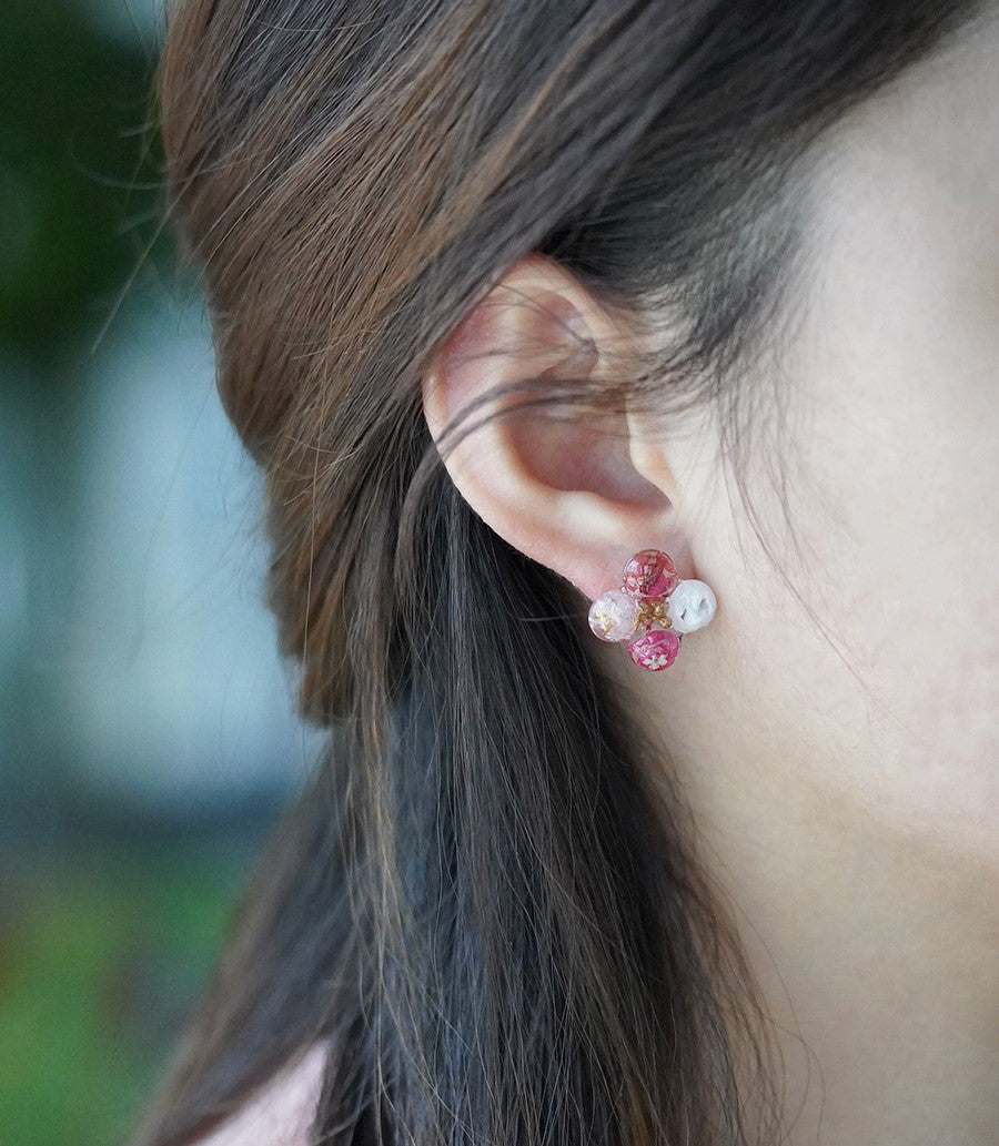 Colourful Summer Flower Handmade Stud Earrings