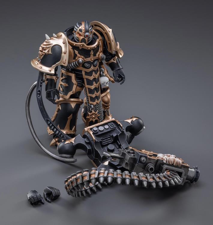 Joy Toy brings the Black Legion Havocs Marine to life with this 1/18 scale figure. The JoyToy Black Legion is a Traitor Legion of Chaos Space Marines that is the first in infamy, if not in treachery, whose name resounds as a curse throughout the scattered and war-torn realms of Humanity. Recreate the most important battles with this highly detailed and articulated figure.
