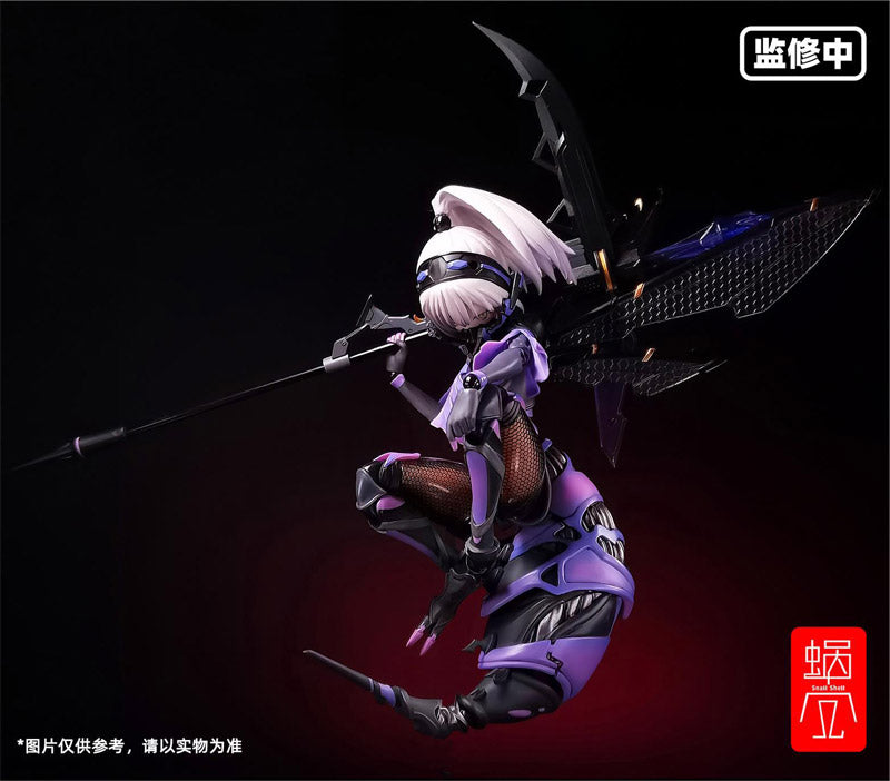 The Argidae Girl BEE-04R figure is based on an illustration by Mogumo in 1/12 scale! With several removable parts and a movable eyeball gimmick, this figure is easily customizable for your collection! The base of the figure even includes storage for smaller additional parts when they are not in use!