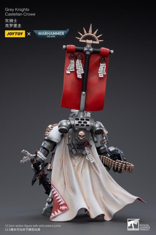 Bring in the Joy Toy Grey Knights Brotherhood Terminator Squad to come help out your Warhammer 40K collection. The JoyToy Grey Knights Brotherhood Terminator Squad Team Member is a powerful addition to any lineup and comes from Joy Toy. As part of the elite Space Marine Chapter, these knights are a truly formidable presence in any fight against daemonic entities.