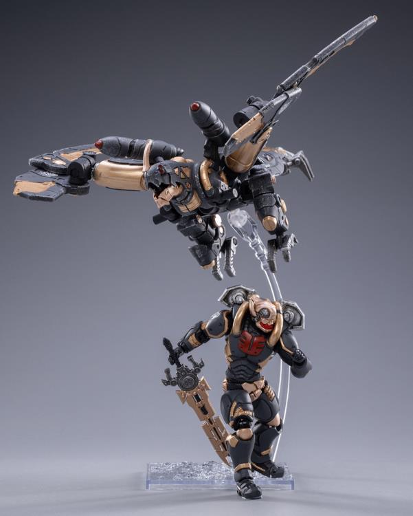 Joy Toy Battle for the Stars Saluk Flame Dragon Cavalry (Shadow) 1/18 Scale Set. Originally, JoyToy Flame Dragons inhabited a planet abound with active volcanos. The severe natural environment there forced Flame Dragons to evolve scales that are nearly unbreakable and fireproof.