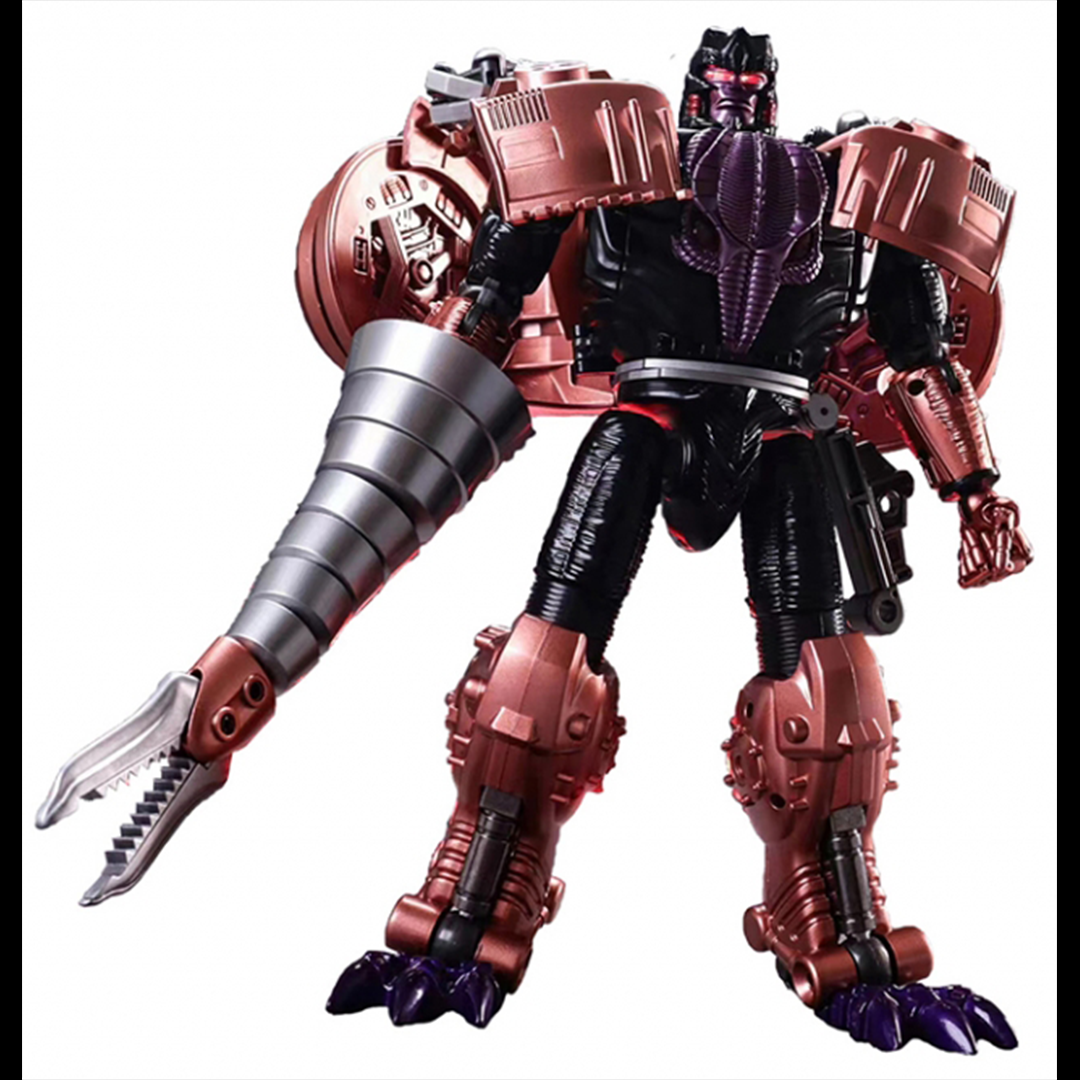 TransArt introduces their release BWM-06 Metal T Rex Standing an impressive 10.2 inches in robot mode, BWM-06 is Masterpiece Scale and transforms to a Tyrannosaurus Rex!