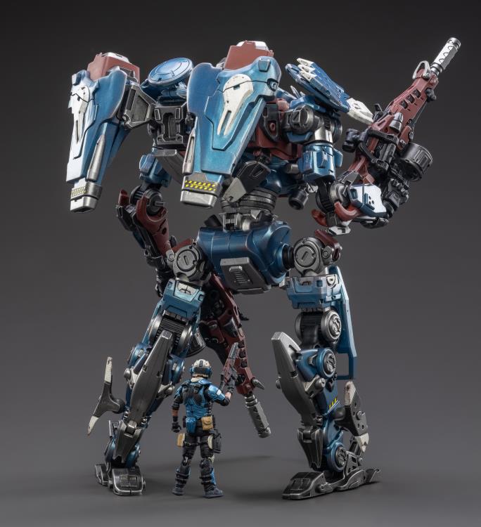 Joy Toy Dark Source Purge 01 Combination Warfare Mecha (Blue Vers.) 1/25 Scale Figure. JoyToy military vehicle series continues with the Purge 01 Combination Warfare Mecha and pilot figure!